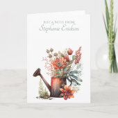 Floral Watering Can Personalized Stationery (Vorderseite)