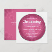 Floral Watermark Fuchsia Einladungen (Vorne/Hinten)