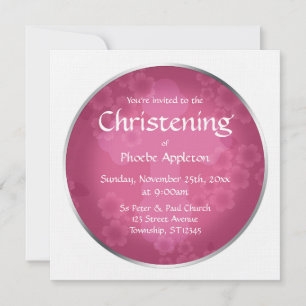 Floral Watermark Fuchsia Einladungen