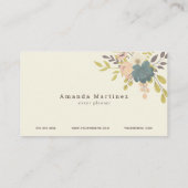 Floral Wath Light Yellow Business Card Visitenkarte (Rückseite)