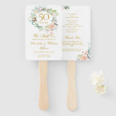 Floral we do Vow Renewal Anniversary Program Fächer (Vorne und Hinten)