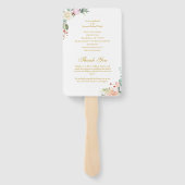 Floral we do Vow Renewal Anniversary Program Fächer (Rückseite)