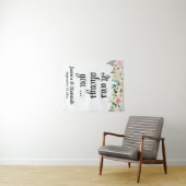 Floral Wedding Backdrop Empfang Foto Messestand Wandteppich (Beispiel (Horizontal))