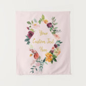 Floral Wedding Backdrop Empfang Foto Messestand Wandteppich (Vorderseite)