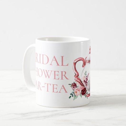 Floral Wedding Brautparty ParTea Gefallen Kaffeetasse (Vorderseite Links)