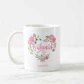 Floral Wedding Bridesmaid Kaffeetasse (Links)