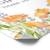 Floral Wedding Cards & Gifts Sign Poster (Ecke)