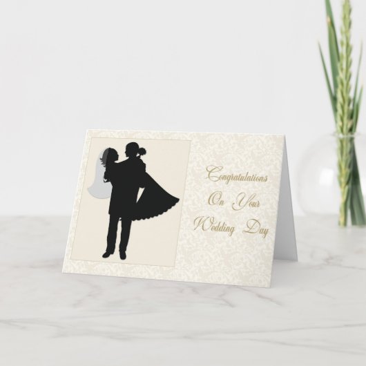 Floral Wedding Couple Karte (Vorderseite)