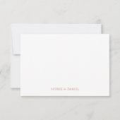 Floral Wedding Danke White & Ivory Card (Rückseite)