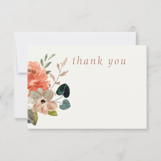Floral Wedding Dankeschön Dankeschön Karte (Vorderseite)