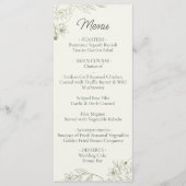 Floral Wedding Dinner Menu Card for Reception Menükarte (Vorderseite)