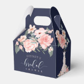 Floral Wedding Dress Navy Brautparty Geschenkschachtel (Vorderseite)