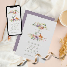 Floral Wedding Einladung BOHO Wildblumen Digital