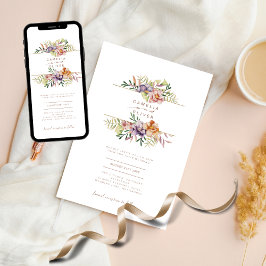 Floral Wedding Einladung BOHO Wildblumen Digital
