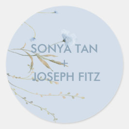 Floral Wedding Einladung Umschlag Platz Runder Aufkleber
