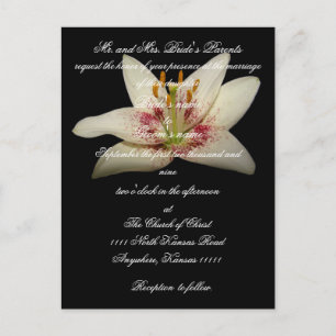 Floral Wedding Einladung Weiße Lilie