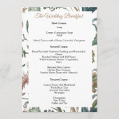 Floral Wedding English Regency Style Menükarte (Vorderseite)