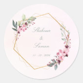 Floral wedding Envelop Seals wedding stickers (Vorderseite)