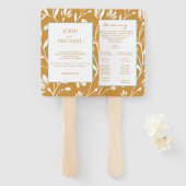 Floral Wedding Fächer (Vorne und Hinten)