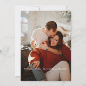 Floral Wedding Foto Ankündigung Datum freihalten (Rückseite)