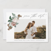 Floral Wedding Foto Save The Date (Vorderseite)