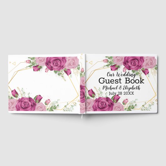 Floral Wedding Guest Book Gästebuch (Voll)