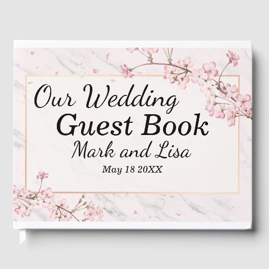 Floral Wedding Guest Book Gästebuch (Vorderseite)