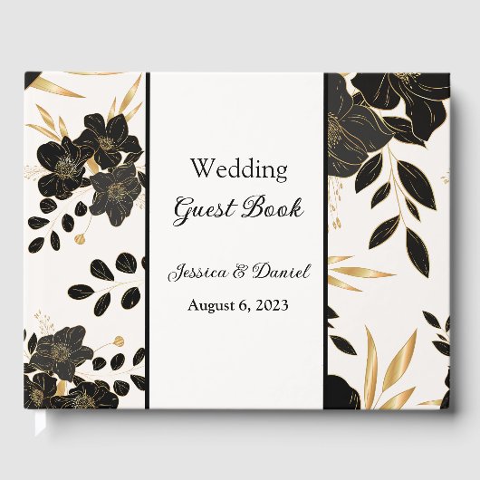 Floral Wedding Guest Book Gästebuch (Vorderseite)