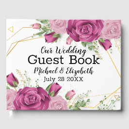 Floral Wedding Guest Book Gästebuch
