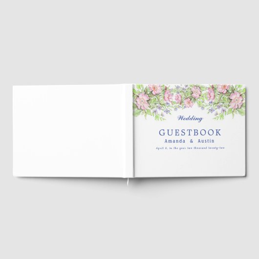 Floral Wedding Guestbook Gästebuch (Voll)