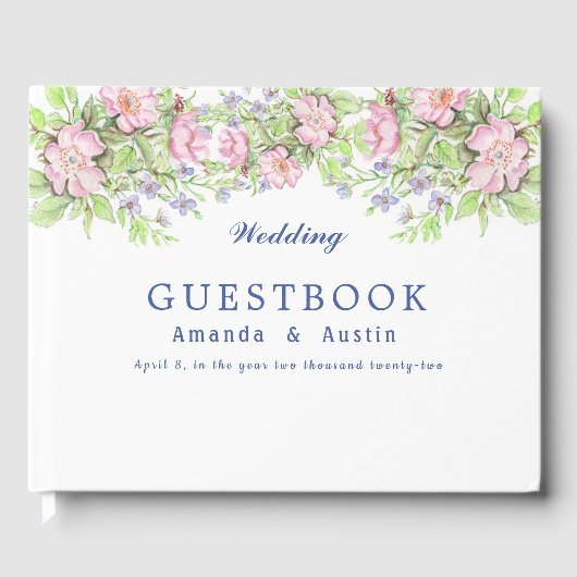 Floral Wedding Guestbook Gästebuch (Vorderseite)