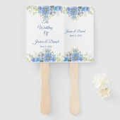 Floral Wedding Hand Fan Fächer (Vorne und Hinten)