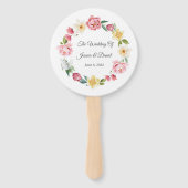 Floral Wedding Hand Fan Fächer (Rückseite)