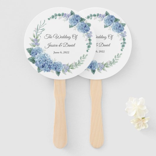 Floral Wedding Hand Fan Fächer (Vorne und Hinten)