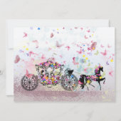 Floral Wedding Horriage Butterflies Bridal Einladung (Rückseite)