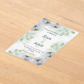 Floral wedding Invitation Acryleinladungen (Ablage )