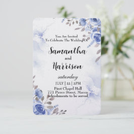 floral wedding invitation card dankeskarte
