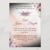 Floral Wedding Invitation CARD modern design Einladung (Vorderseite)