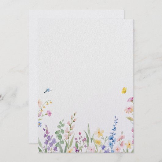 Floral Wedding Invitation Einladung (Vorne/Hinten)