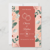 Floral wedding invitation  einladung (Vorderseite)