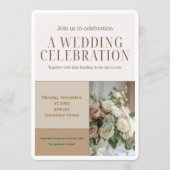 Floral Wedding Invitation-Elegant Botanical Design Einladung (Vorderseite)
