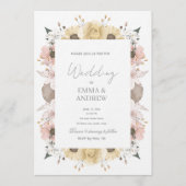 Floral Wedding Invitation – Elegant Einladung (Vorderseite)