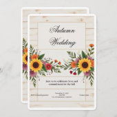 Floral Wedding Invitation – Elegant & Simple Einladung (Vorne/Hinten)