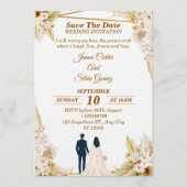 Floral Wedding Invitation – Modern invite card Einladung (Vorderseite)