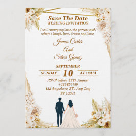 Floral Wedding Invitation – Modern invite card Einladung