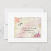 Floral Wedding Invitation Response Card RSVP Karte (Vorderseite)