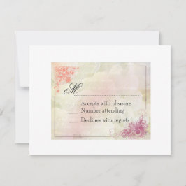 Floral Wedding Invitation Response Card RSVP Karte