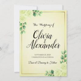 Floral Wedding Invitation Template | Editable Text Einladung
