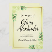 Floral Wedding Invitation Template | Editable Text Einladung (Vorne/Hinten)