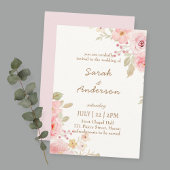 Floral Wedding Invitation Template Wedding  Dankeskarte